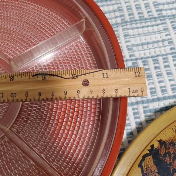 Vintage Japan Laquerware Lidded Dish Bowl Sectioned Tray Removeable 11.5 Asian - Picture 10 of 16